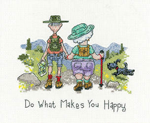 click here to view larger image of Golden Years - Do What Makes You Happy (counted cross stitch kit)