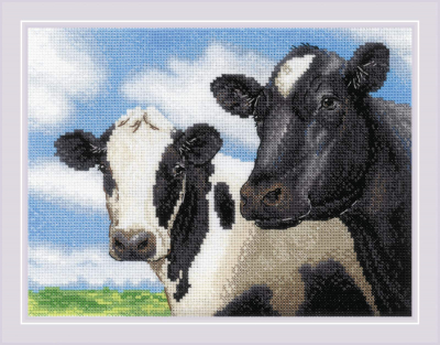 click here to view larger image of Cows (counted cross stitch kit)