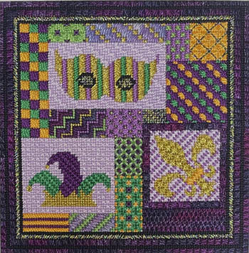 click here to view larger image of Holiday Delights - Mardi Gras (counted canvas chart)