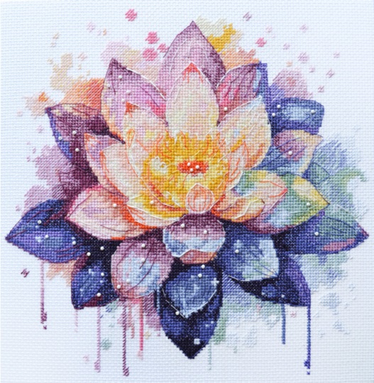 click here to view larger image of Shining Lotus (counted cross stitch kit)
