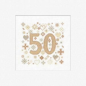 click here to view larger image of Greeting Card - Occasion 50 (counted cross stitch kit)