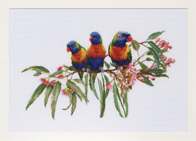 click here to view larger image of Lorrikeets (counted cross stitch kit)