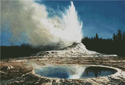 click here to view larger image of Geyser Yellowstone Park (Large) (chart)