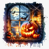 click here to view larger image of Pumpkin Window Magnet (accessory)