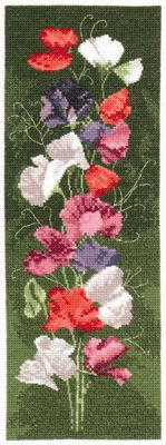 click here to view larger image of Sweet Pea Panel - Flower Panels (chart)