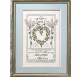 click here to view larger image of Wedding Doves (counted cross stitch kit)