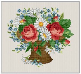 click here to view larger image of Roses & Daisies (chart)