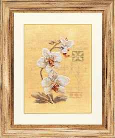 click here to view larger image of Three Orchids - 27ct (counted cross stitch kit)