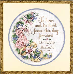 click here to view larger image of To Have and to Hold (Wedding Record) (counted cross stitch kit)