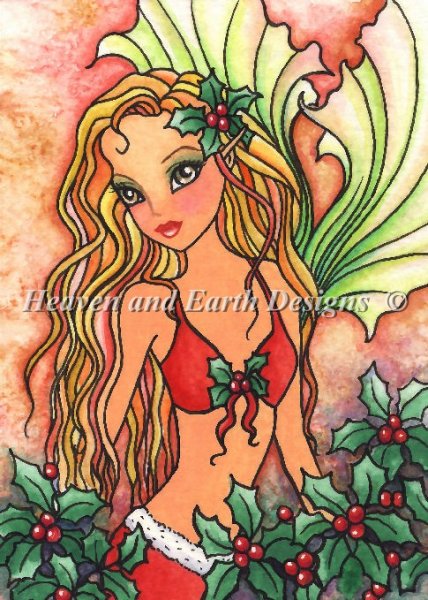 click here to view larger image of Holly Blush Mermaid - Quick Stitch (chart)