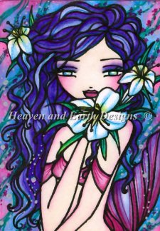 click here to view larger image of Easter Lily Mermaid Quick Stitch - Hannah Dale (chart)