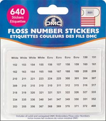 click here to view larger image of Floss Number Stickers - DMC (accessory)