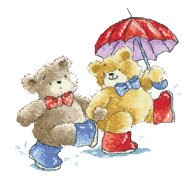 click here to view larger image of Charlie & George In The Rain  - Charlie n Friends (chart)