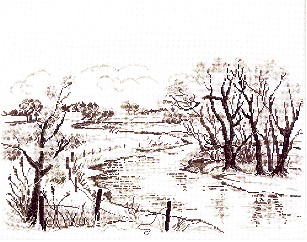 click here to view larger image of Winter Landscape (counted cross stitch kit)