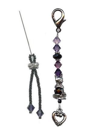 click here to view larger image of Mini Fob Set - Purple Cat (accessory)