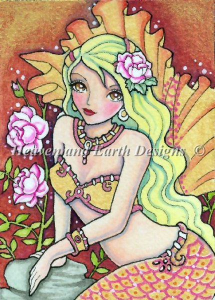 click here to view larger image of Golden Mermaid - Quick Stitch (chart)