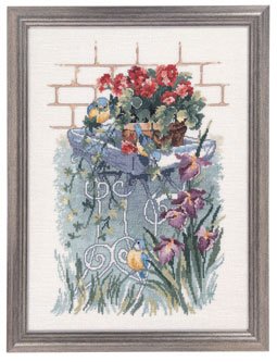 click here to view larger image of Blue Garden (counted cross stitch kit)