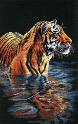 click here to view larger image of Tiger Chilling Out (counted cross stitch kit)