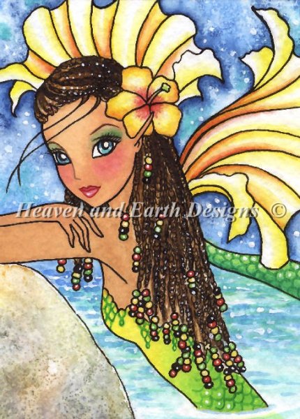 click here to view larger image of Mermaid In Braids - Quick Stitch (chart)