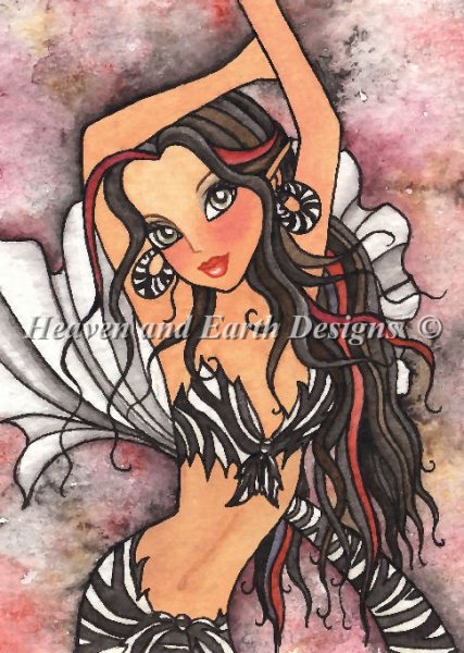 click here to view larger image of Zebra Mermaid - Quick Stitch (chart)