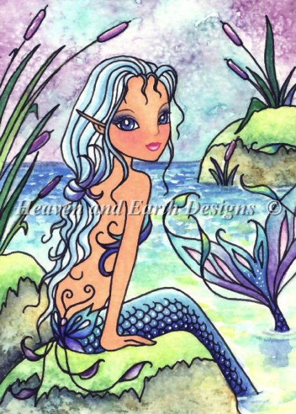 click here to view larger image of Cerulean Isles Mermaid - Quick Stitch - Nadia Tate	 (chart)