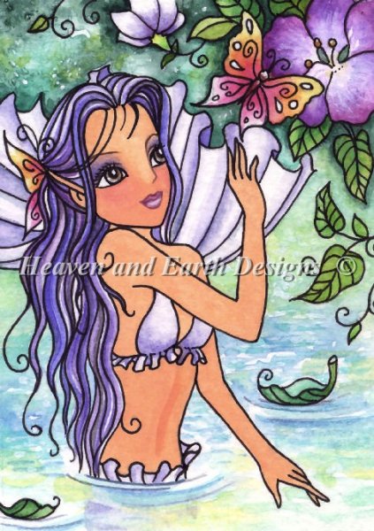 click here to view larger image of Butterfly Lagoon - Quick Stitch - Nadia Tate	 (chart)
