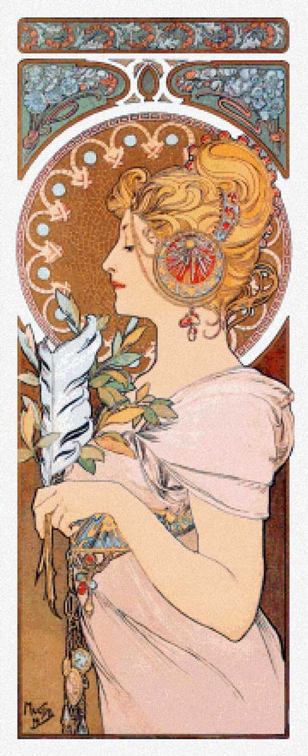 click here to view larger image of Feather - Alphonse Mucha   (chart)