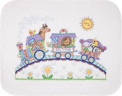 click here to view larger image of Baby Express Quilt (stamped cross stitch kit)