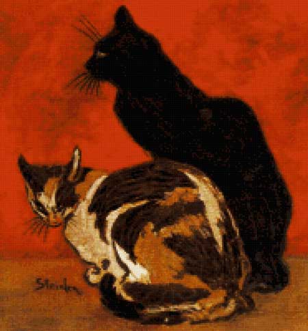 click here to view larger image of Cats -Alexandre Steinlen (chart)