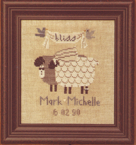 click here to view larger image of Wedding Ewe (counted cross stitch kit)
