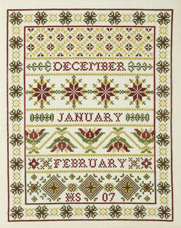 click here to view larger image of Winter Band Sampler (counted cross stitch kit)