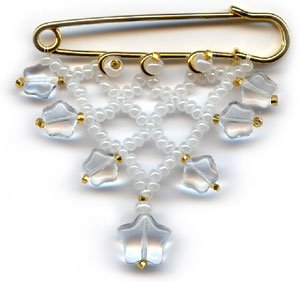 click here to view larger image of Star Pin - Pearl Clear Stars (pin)