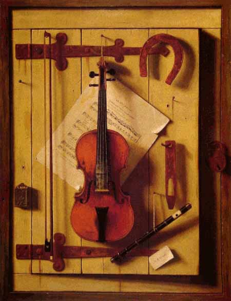 click here to view larger image of Still Life - Violin and Music - William Michael Harnett (chart)
