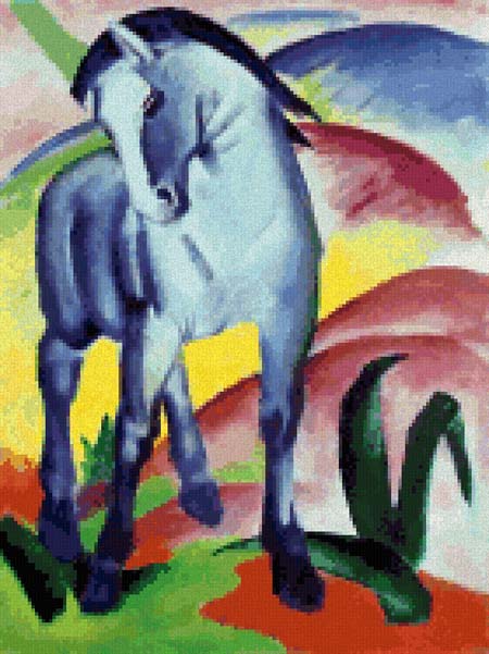 click here to view larger image of Blue Horse - Franz Marc	 (chart)