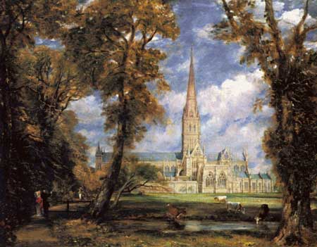 click here to view larger image of Salisbury Cathedral from the Bishop's Grounds - John Constable (chart)