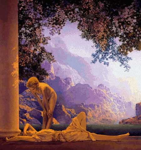 click here to view larger image of Daybreak (detail) - Maxfield Parrish (chart)
