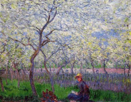 click here to view larger image of An Orchard in Spring - Claude Monet (chart)