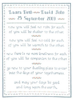 click here to view larger image of Wedding Prayer (chart)