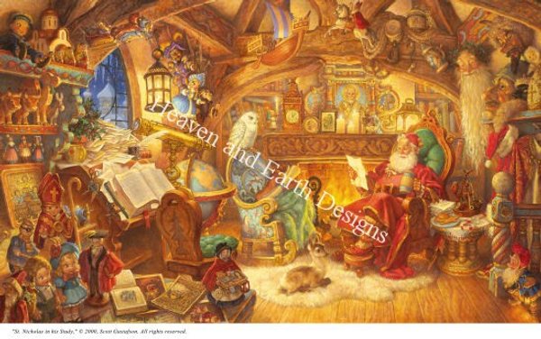 click here to view larger image of St. Nick In His Study (chart)