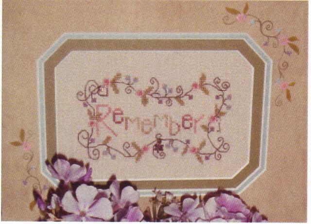 click here to view larger image of Remember (counted cross stitch kit)