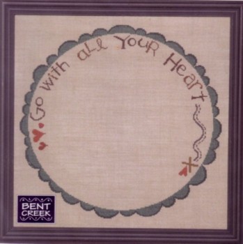 click here to view larger image of Go With All Your Heart - Big Zipper - Part 1 (counted cross stitch kit)