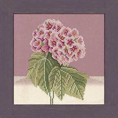 click here to view larger image of Pink and White Hydrangeas - 27ct (counted cross stitch kit)