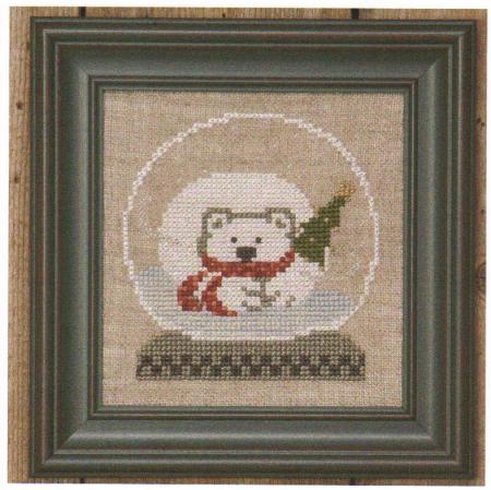 click here to view larger image of Polar Bear Snow Globe (counted cross stitch kit)