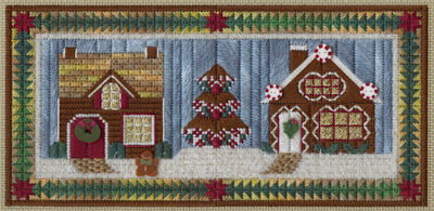 click here to view larger image of Two Gingerbread Houses (includes embellishment) (counted canvas chart)