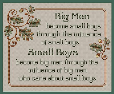 click here to view larger image of Big Men and Small Boys - Sue Hillis (chart)