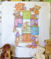 click here to view larger image of Baby Drawers Quilt  (stamped cross stitch kit)
