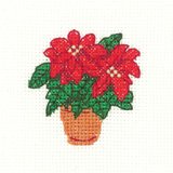 click here to view larger image of Poinsettias (counted cross stitch kit)