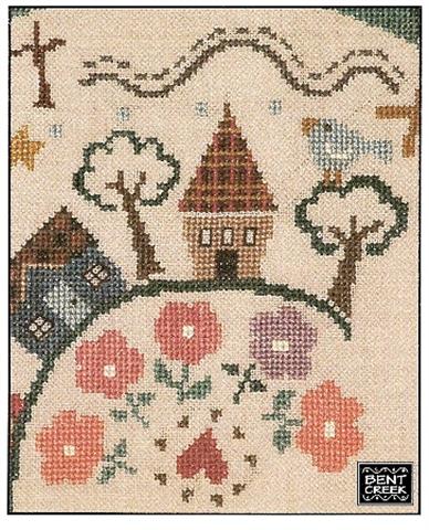 click here to view larger image of Go With All Your Heart - Big Zipper - Part 3 - Flower Hill (counted cross stitch kit)