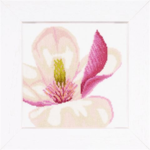 click here to view larger image of Magnolia Flower (27ct) (counted cross stitch kit)