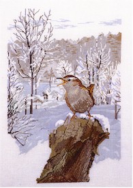 click here to view larger image of Bird on a Log (counted cross stitch kit)